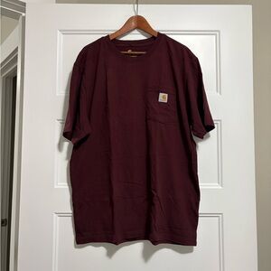 Carhartt Men's Maroon Pocket T-Shirt Large
